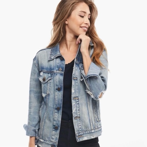 NWT Able The Merly Denim Jacket Blue Size S - Picture 1 of 10